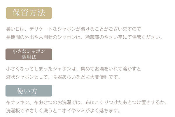 シャボンの説明